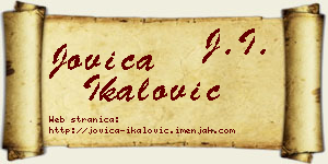 Jovica Ikalović vizit kartica